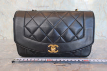 画像をギャラリービューアに読み込む, CHANEL/シャネル ダイアナマトラッセチェーンショルダーバッグ ラムスキン ブラック/ゴールド金具 ショルダーバッグ 800090040