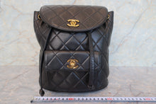 Load image into Gallery viewer, CHANEL Matelasse Chain back pack Lambskin Black/Gold hadware Back pack 700110178