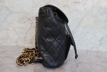 Load image into Gallery viewer, CHANEL Matelasse Chain back pack Lambskin Black/Gold hadware Back pack 700110178