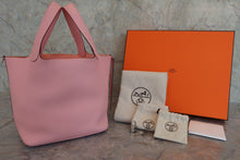 将图片加载到图库查看器,HERMES PICOTIN LOCK MM Clemence leather Rose sakura B刻印 Hand bag 800080022