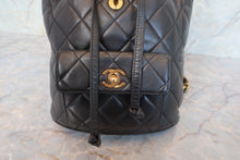 Load image into Gallery viewer, CHANEL Matelasse Chain back pack Lambskin Black/Gold hadware Back pack 700110178