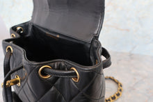 Load image into Gallery viewer, CHANEL Matelasse Chain back pack Lambskin Black/Gold hadware Back pack 700110178