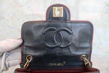 Load image into Gallery viewer, CHANEL Mini Matelasse By color chain shoulder bag Lambskin Black/Red/Gold hadware Shoulder bag 800060112