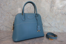 将图片加载到图库查看器,HERMES/BOLIDE 31 Graine Couchevel leather Blue jean □F刻印 Shoulder bag 800080077