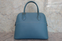 将图片加载到图库查看器,HERMES/BOLIDE 31 Graine Couchevel leather Blue jean □F刻印 Shoulder bag 800080077
