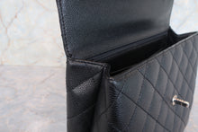Load image into Gallery viewer, CHANEL Matelasse trapezoid hand bag Caviar skin Black/Silver hadware Hand bag 700110180