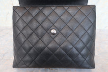 Load image into Gallery viewer, CHANEL Matelasse trapezoid hand bag Caviar skin Black/Silver hadware Hand bag 700110180