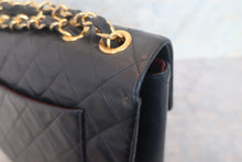 画像をギャラリービューアに読み込む, CHANEL/シャネル デカマトラッセシングルフラップチェーンショルダーバッグ ラムスキン ブラック/ゴールド金具 ショルダーバッグ 700120231