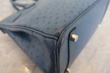 將圖片載入圖庫檢視器 HERMES/エルメス バーキン30 オーストリッチ ブルーブライトン □C刻印 ハンドバッグ 800020106