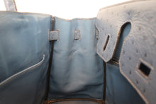 將圖片載入圖庫檢視器 HERMES/エルメス バーキン30 オーストリッチ ブルーブライトン □C刻印 ハンドバッグ 800020106