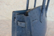 將圖片載入圖庫檢視器 HERMES/エルメス バーキン30 オーストリッチ ブルーブライトン □C刻印 ハンドバッグ 800020106