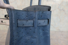 將圖片載入圖庫檢視器 HERMES/エルメス バーキン30 オーストリッチ ブルーブライトン □C刻印 ハンドバッグ 800020106