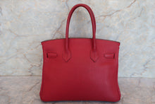 將圖片載入圖庫檢視器 HERMES/エルメス バーキン30 トゴ ルージュガランス □M刻印 ハンドバッグ 700060284