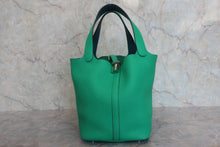 將圖片載入圖庫檢視器 HERMES/エルメス ピコタンロックエクラMM トリヨンクレマンス/ヴォースイフト ミント/ヴェールボスフォール Z刻印 ハンドバッグ 800020073