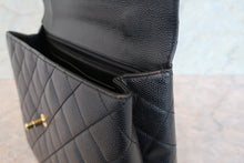 Load image into Gallery viewer, CHANEL Matelasse trapezoid hand bag Caviar skin Black/Gold hadware Hand bag 700090110