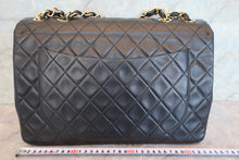 Load image into Gallery viewer, CHANEL Big Matelasse single flap chain shoulder bag Lambskin Black/Gold hadware Shoulder bag 700090066