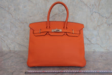将图片加载到图库查看器,HERMES BIRKIN 35 Togo leather Orange □O刻印 Hand bag 800010192
