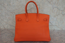 将图片加载到图库查看器,HERMES BIRKIN 35 Togo leather Orange □O刻印 Hand bag 800010192