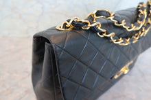Load image into Gallery viewer, CHANEL Big Matelasse single flap chain shoulder bag Lambskin Black/Gold hadware Shoulder bag 700090066