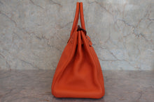 将图片加载到图库查看器,HERMES BIRKIN 35 Togo leather Orange □O刻印 Hand bag 800010192
