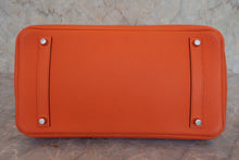 将图片加载到图库查看器,HERMES BIRKIN 35 Togo leather Orange □O刻印 Hand bag 800010192