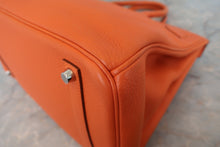 将图片加载到图库查看器,HERMES BIRKIN 35 Togo leather Orange □O刻印 Hand bag 800010192