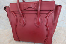 Load image into Gallery viewer, CELINE LUGGAGE MICRO SHOPPER Leather Bordeaux Tote bag 500050117