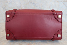 Load image into Gallery viewer, CELINE LUGGAGE MICRO SHOPPER Leather Bordeaux Tote bag 500050117
