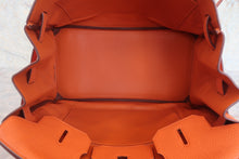 将图片加载到图库查看器,HERMES BIRKIN 35 Togo leather Orange □O刻印 Hand bag 800010192