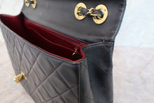 Load image into Gallery viewer, CHANEL Big Matelasse single flap chain shoulder bag Lambskin Black/Gold hadware Shoulder bag 700090066