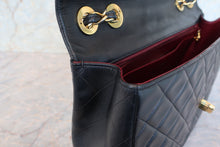 Load image into Gallery viewer, CHANEL Big Matelasse single flap chain shoulder bag Lambskin Black/Gold hadware Shoulder bag 700090066