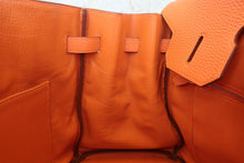 将图片加载到图库查看器,HERMES BIRKIN 35 Togo leather Orange □O刻印 Hand bag 800010192