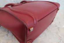 Load image into Gallery viewer, CELINE LUGGAGE MICRO SHOPPER Leather Bordeaux Tote bag 500050117