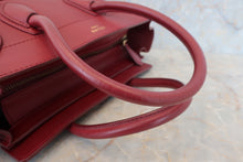 Load image into Gallery viewer, CELINE LUGGAGE MICRO SHOPPER Leather Bordeaux Tote bag 500050117