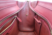 Load image into Gallery viewer, CELINE LUGGAGE MICRO SHOPPER Leather Bordeaux Tote bag 500050117