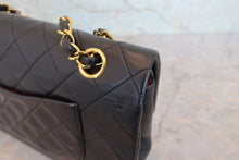 Load image into Gallery viewer, CHANEL Matelasse double flap double chain shoulder bag Lambskin Black/Gold hadware Shoulder bag 800060044