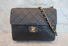 Load image into Gallery viewer, CHANEL Mini Matelasse single flap chain shoulder bag Lambskin Black/Gold hadware Shoulder bag 800020241
