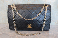 將圖片載入圖庫檢視器 CHANEL/シャネル マトラッセWフラップWチェーンショルダーバッグ ラムスキン ブラック/ゴールド金具 ショルダーバッグ 800060219