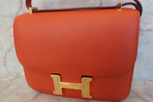 将图片加载到图库查看器,HERMES CONSTANCE3 MINI Epsom leather Capucine Z刻印 Shoulder bag 500090219