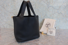 Load image into Gallery viewer, HERMES PICOTIN LOCK MM Clemence leather Black C Engraving Hand bag 800090077