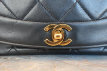 画像をギャラリービューアに読み込む, CHANEL/シャネル ダイアナマトラッセチェーンショルダーバッグ ラムスキン ブラック/ゴールド金具 ショルダーバッグ 800020141