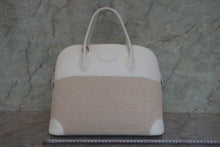 画像をギャラリービューアに読み込む, HERMES/エルメス ボリード35 トワルアッシュ/レザー ベージュ/ホワイト □G刻印 ショルダーバッグ 700090172