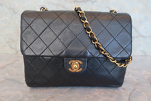 画像をギャラリービューアに読み込む, CHANEL/シャネル ミニマトラッセシングルフラップチェーンショルダーバッグ ラムスキン ブラック/ゴールド金具 ショルダーバッグ 800020086