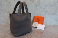 Load image into Gallery viewer, HERMES PICOTIN LOCK MM Clemence leather Etain C Engraving Hand bag 800090083