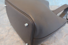 Load image into Gallery viewer, HERMES PICOTIN LOCK MM Clemence leather Etain C Engraving Hand bag 800090083