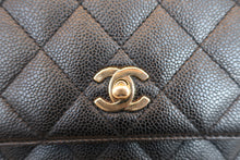 Load image into Gallery viewer, CHANEL Matelasse trapezoid hand bag Caviar skin Black/Gold hadware Hand bag 700090112