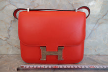 Load image into Gallery viewer, HERMES CONSTANCE3 MINI Box carf leather Rouge piment A Engraving Shoulder bag 700090103