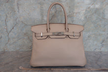 Load image into Gallery viewer, HERMES BIRKIN 30 Clemence leather Beige □H Engraving Hand bag 700070091