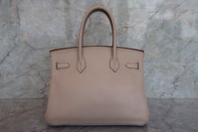 Load image into Gallery viewer, HERMES BIRKIN 30 Clemence leather Beige □H Engraving Hand bag 700070091