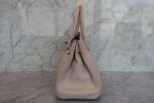 Load image into Gallery viewer, HERMES BIRKIN 30 Clemence leather Beige □H Engraving Hand bag 700070091